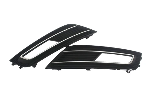 

Replacement Facelifted Front Lower Side Cooling Air Grille with Fog Light Cutout (Chrome Line Accent) For Audi A4 B8