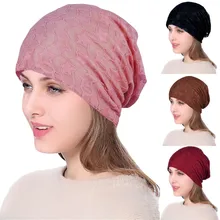 Женский индийский кружевной Эластичный Тюрбан с пентаграммой, вязаная шапка для выпадения волос, головной шарф, зимняя шапка Skullies Gorros, шапка, женская#15