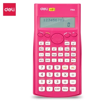 

Deli 240 Functions Scientific Calculator Engineer Calculator student fashion 10 + 2 Digits Blue Green Pink E1710A