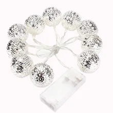 Набор из 10 1 м шаровая гирлянда светодиодный Сказочный светильник на батарейках садовая Свадебная домашняя Рождественская вечеринка украшение