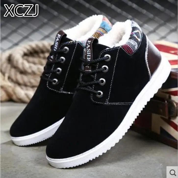 

Plus thickening autumn winter outdoor leisure men boots warm tooling cotton shoes England boots men's shoes snow boots