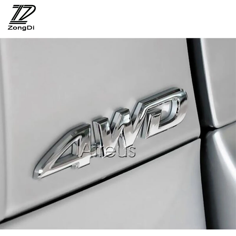 Автомобильные 3D металлические наклейки ZD 4WD 4X4 для BMW E46 E60 Ford focus 2 Mazda 3 Volkswagen Polo Golf 4