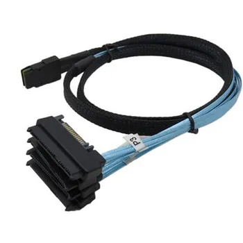 

LBSC Mini SAS 36 SFF-8087 to (4) SFF-8482 Connectors With SATA Power 1m