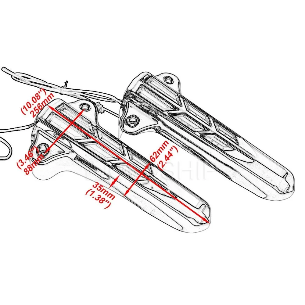 Мотоциклетная Передняя Нижняя вилка для ног слайдер светодиодное декоративное освещение для Harley Touring Electra Glide FLHTCU до