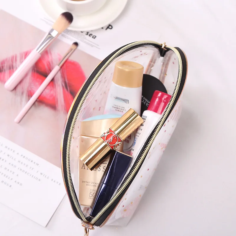 Women's Transparent Cosmetic Bag Portable Convenient Travel Makeup Wash Bag