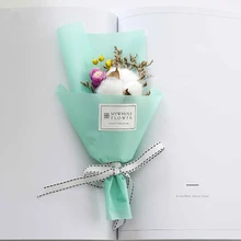 Лето мятный хлопок любовник трава Акация бобы цветок букет креативный романтический подарок для свиданий пара домашнее настольное украшение подарочная коробка