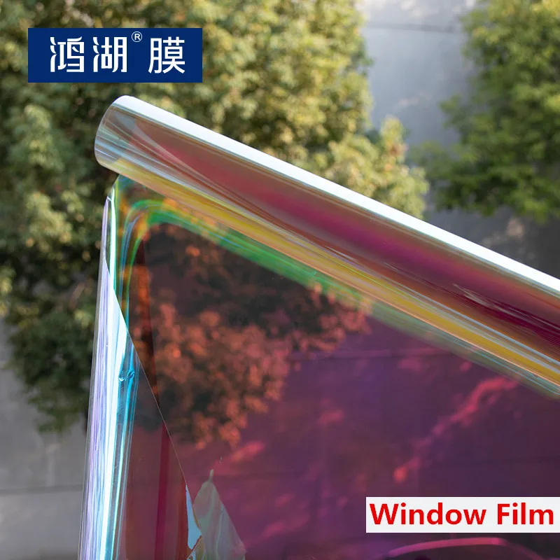 

Colorful Window Film Chameleon Color Solar Tint Film DIY Cosplay Decorative Window Foils Self Adhesive Sticker Decals