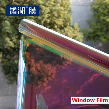 

Colorful Window Film Chameleon Color Solar Tint Film DIY Cosplay Decorative Window Foils Self Adhesive Sticker Decals