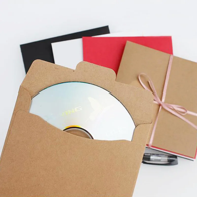 5 шт. крафт бумага CD сумка рукава диски DVD упаковка бумажный мешок Подарочная