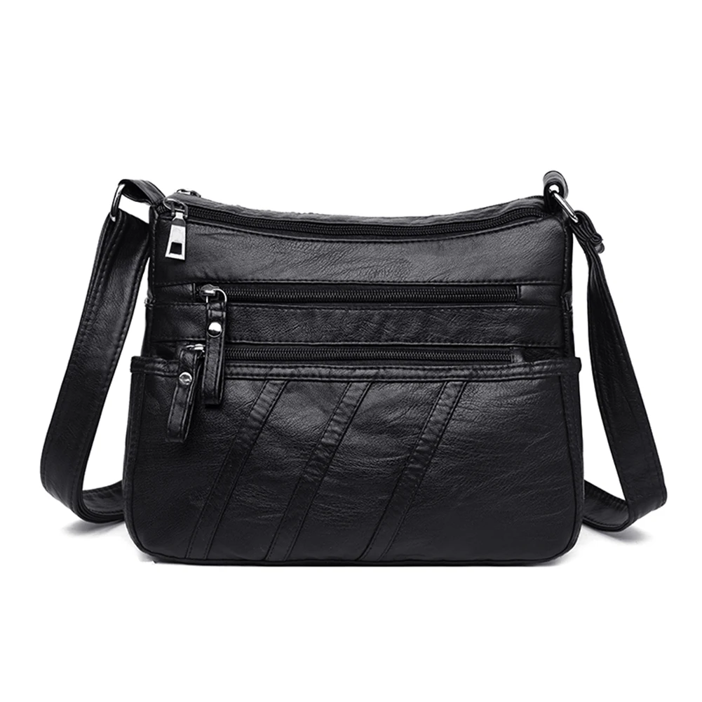 Простые черные сумки через плечо из искусственной кожи повседневные женские сумки Boston Charm роскошные сумки через плечо