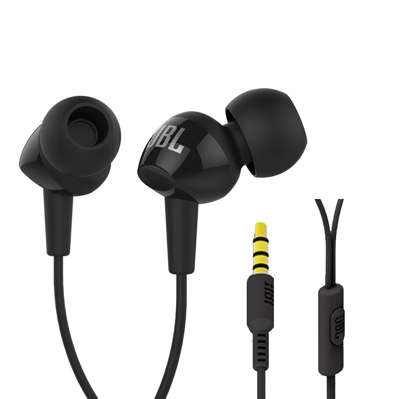 JBL Original In ear Bass Mobile phone headset C100SI Earphone with Microphone 3 5mm plug