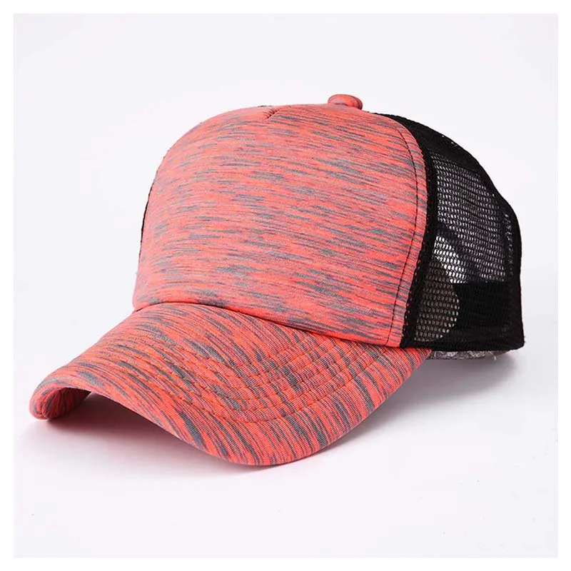 Новая уличная быстросохнущая Кепка для гольфа, спортивная бейсболка в полоску, летние дышащие сетчатые волоконные шляпы, бейсбольная кепка с хвостом, распродажа - Цвет: Orange stripes