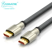 SAMZHE HDMI Cable HDMI to HDMI Braided Zinc Alloy Cable HDMI 2.0 4K 1080P 3D for PS3 Projector HD LCD Apple TV Computer Cables