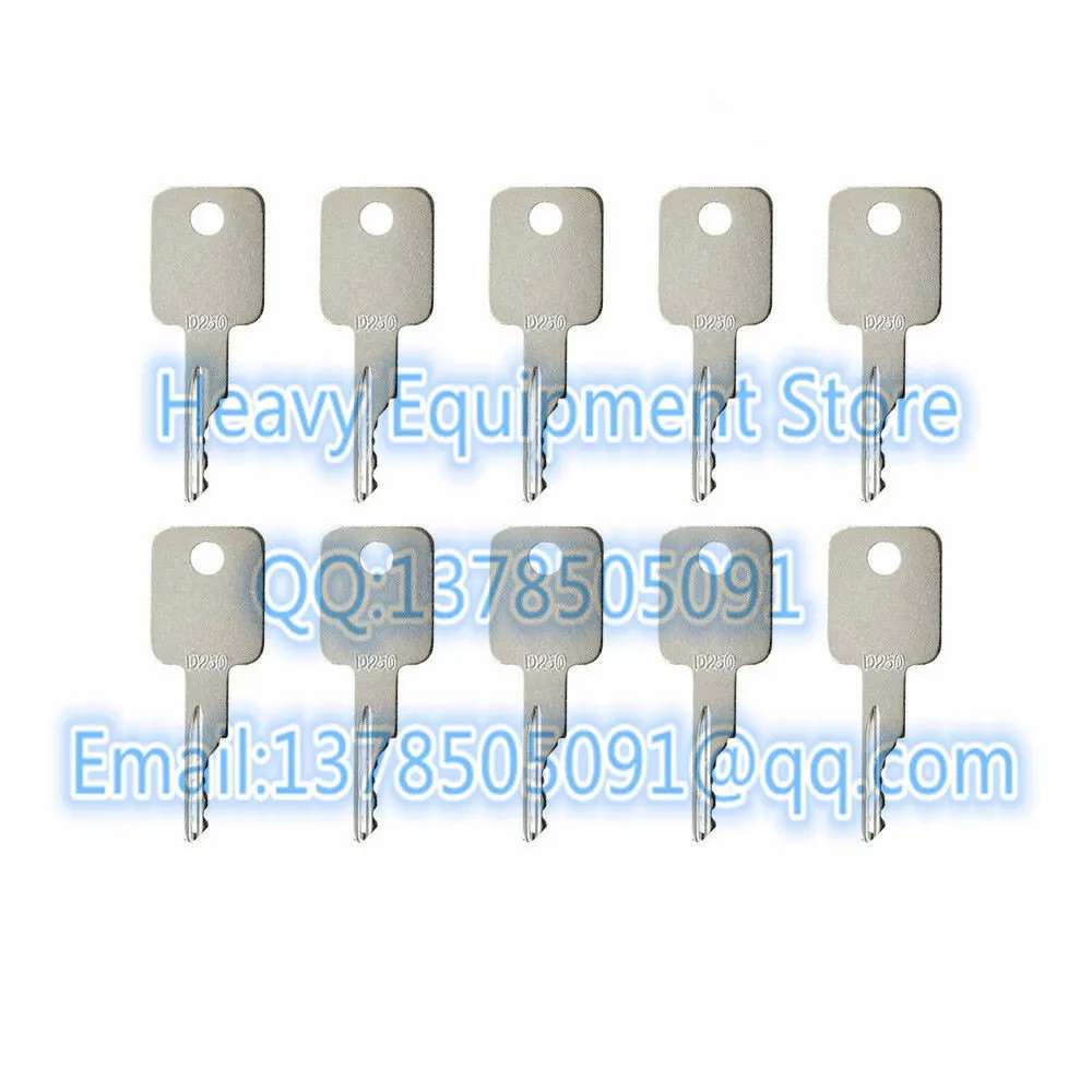 

10 PCS D250 Ignition Switch Key For Bobcat Case Skid Steer Excavator 751 753 763 773 More 6693241