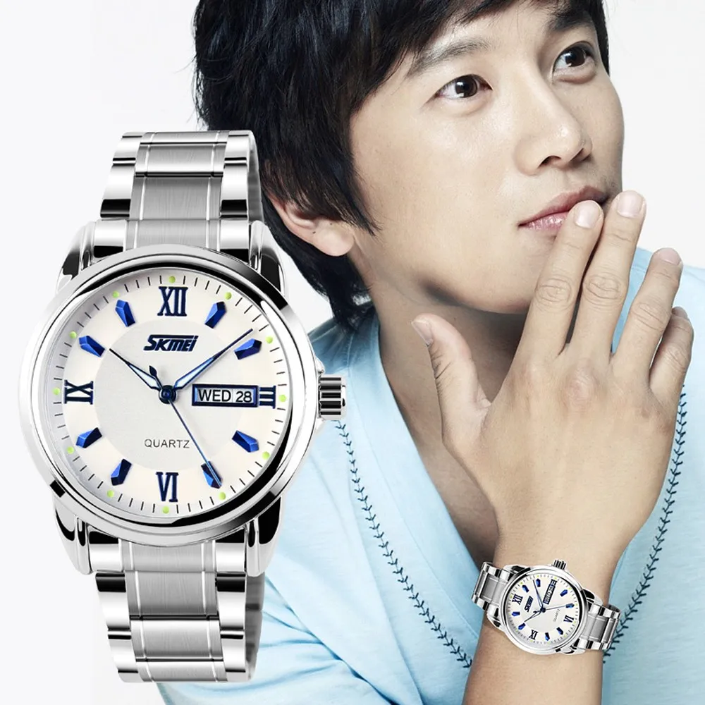 Skmei Stainless Date Luxury Watches Fashion Men s Calendar