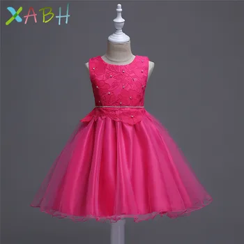 

EAZII Girl Dress Sleeveless Kid Dresses Girls Clothes Party Princessrobe fille Birthday Dress Communion vestido infantil