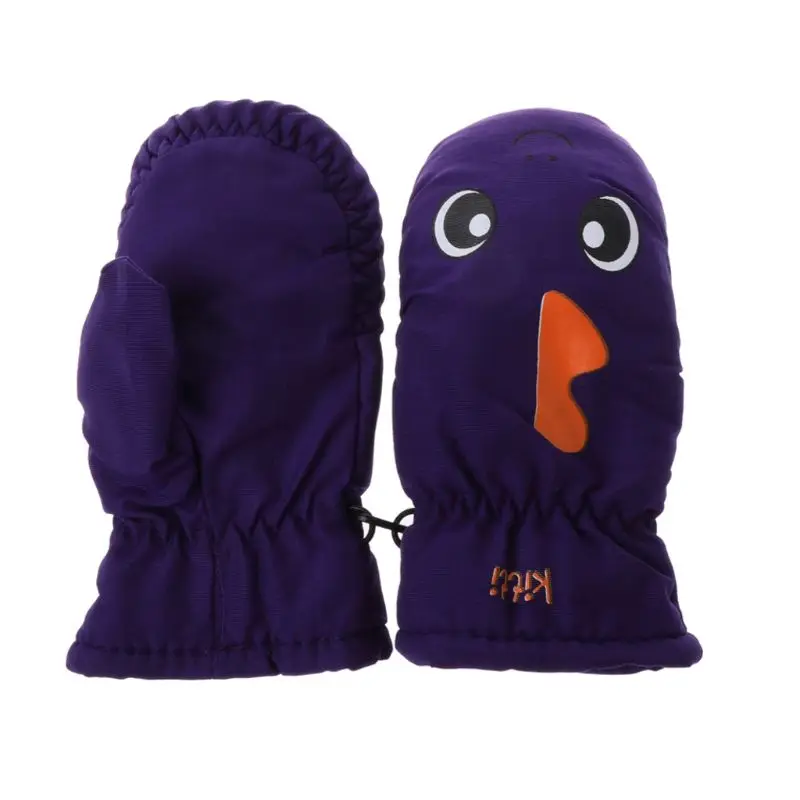 Детская рукавица хорошего качества для детей от 2 до 5 лет, зимние теплые уличные перчатки для мальчиков и девочек водонепроницаемые ветрозащитные перчатки - Цвет: PL