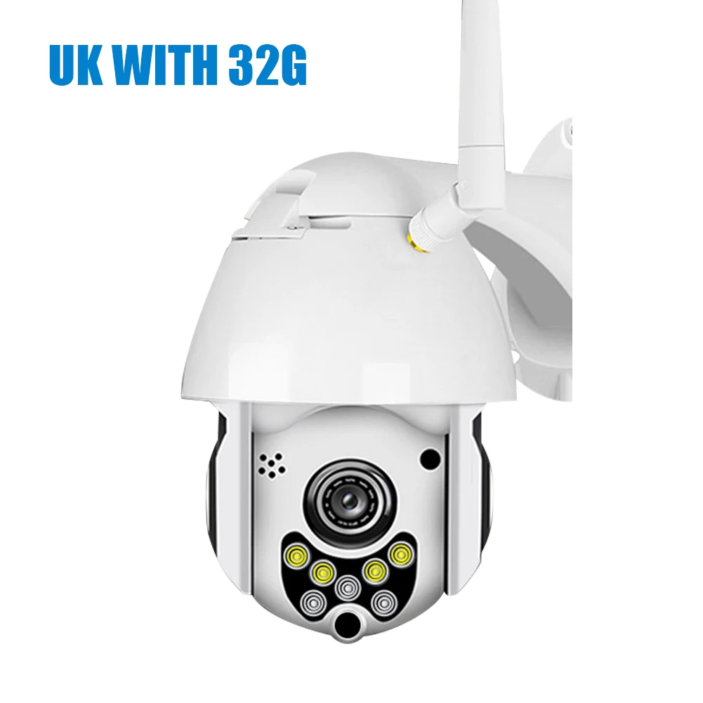 1080 P 7LED PTZ wi-fi безопасности IP Камера Беспроводной HD 2MP CCTV Onvif Водонепроницаемый Ночное видение полный Цвет камера с детектором движения