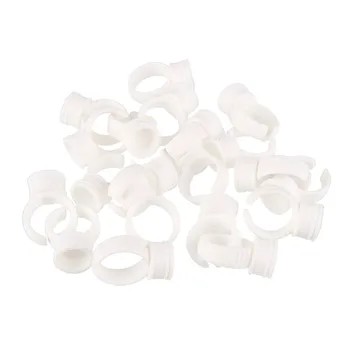 

BEAUTY7 100PCS Disposable Glue Holder Ring Pallets Makeup Eyelash Extension Tattoo Pigment Eyelash Extension Tools Glue Holder