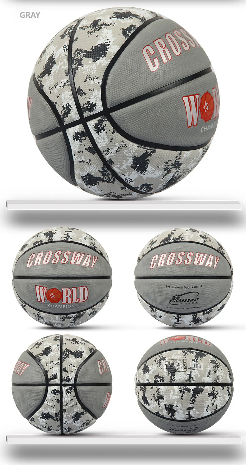 CROSSWAY 4 вида цветов Баскетбол мяч 71-590 высокое качество импортный резиновый Материал официальный Size7 с Чистая сумка+ иглы