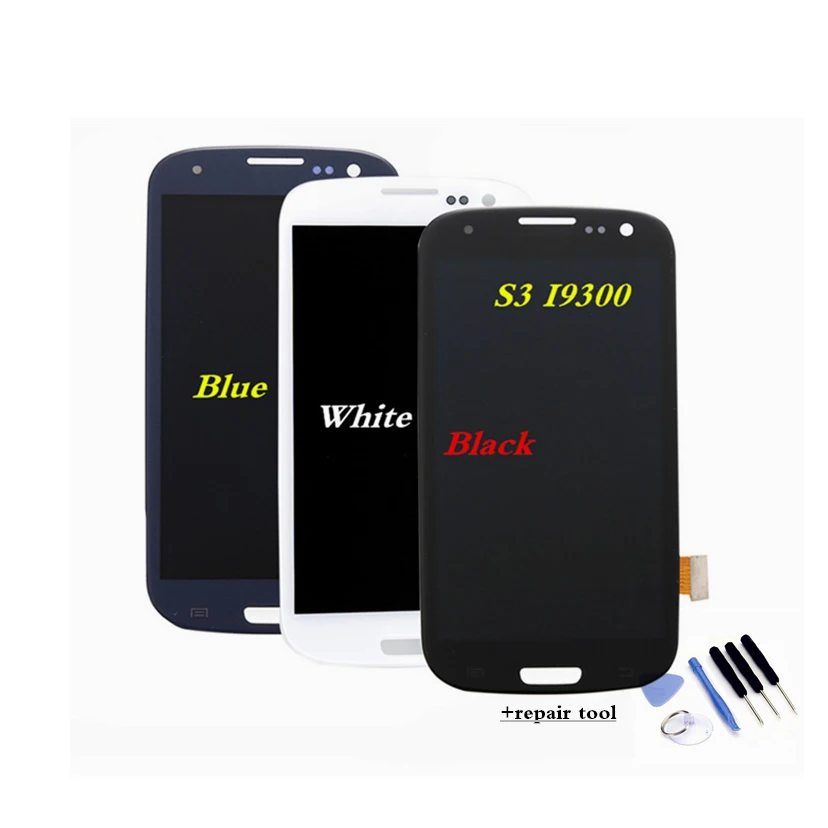 

100% Tested Original Amoled For Samsung Galaxy S3 i9300 LCD Display with Touch Screen Digitizer Assembly Free shipping