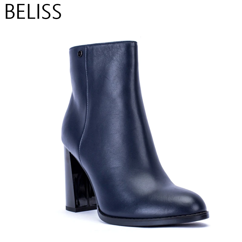 À brown Bottes Heel Heathed Cuir Painted En 2018 Pointu Automne Femmes Black Robe Tendance B16 Nouveauté Beliss Dames blue Printemps Hauts Bout Heel Véritable Bottines Talons Heel MpqUzVSG