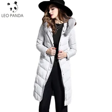 Зимняя высококачественная Новая модная теплая пуховая куртка на молнии с капюшоном, плотные парки, свободный женский пуховик на утином пуху C 528