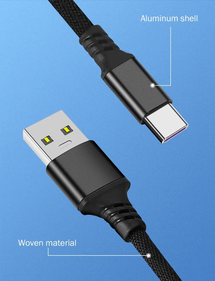 KISSCASE usb type-C кабель для samsung Note 10 9 8 5A Быстрая зарядка type-C кабель для зарядки мобильного телефона USB C кабель для Redmi K20 Pro