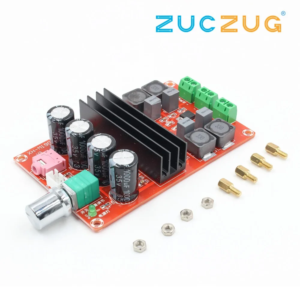

High Power Digital Amplifiers Board TDA3116D2 Two Channel Audio Amplifier Board 12-24V 100Wx2
