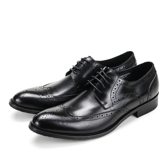 nueva italia diseño de moda caballero zapatos de vestir de cuero