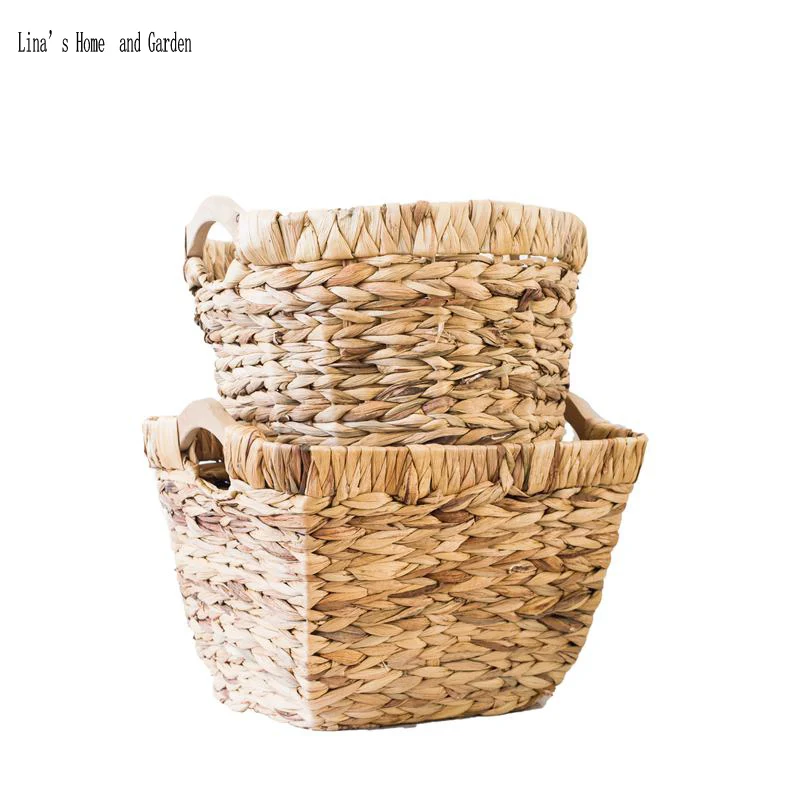 

nature finish handmade hand woven laundry storage basket