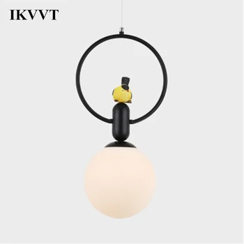 

IKVVT Pendant Lights Modern Bird Loft Pendant Lamp Glass Hanging Lamp For Diningroom Restaurant Bar Counter Light Fixtures