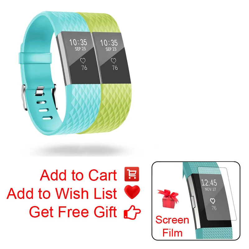 DUSZAKE F07 3D Браслет ремешок для браслета Fitbit Charge 2 Смарт часы силиконовые для браслета Fitbit Charge 2 ремешок для Fitbit Band - Цвет: A010