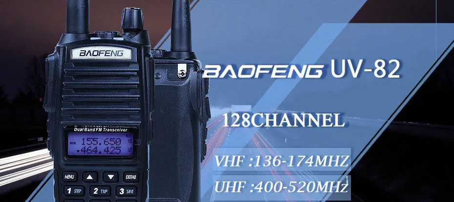 Baofeng UV-82 портативная рация двухполосная рация VHF и UHF 136-174 МГц и 400-520 МГц с кнопкой двойной PTT двухстороннее радио дизайн радиостанция