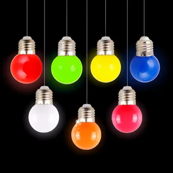 

YAM 1W E27 Mini LED Golf Ball Bulb Globe Light in Blue, Red, Green, Yellow,White LED Light Bulb With PC Cover