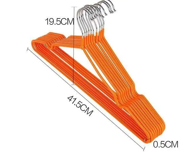 Sainwin 10 шт./партия, 41,5 см, нескользящая металлическая вешалка для взрослых, многоцветные вешалки для одежды