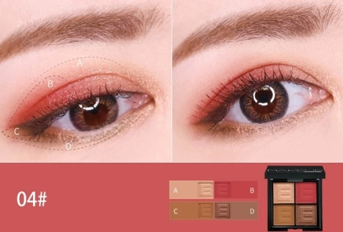 4 Sombras para ojos 4 цвета cienie do powiek тени для век матовые тени для век Палитра sombra блеск paleta nude maquiagem Макияж - Цвет: 4