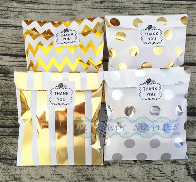 Aliexpress 2000pcs Wedding Favors Bags Guest Gift 2000pcs Wedding Favors Bags Guest Gift Gold Foil Utensil Holders Gifts Cookie Treat