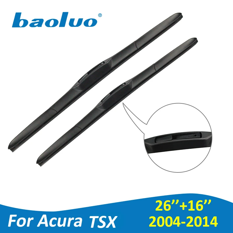 BAOLUO Windshield Wiper Blades For Acura TSX 26"+16" 2004 2014 Natural