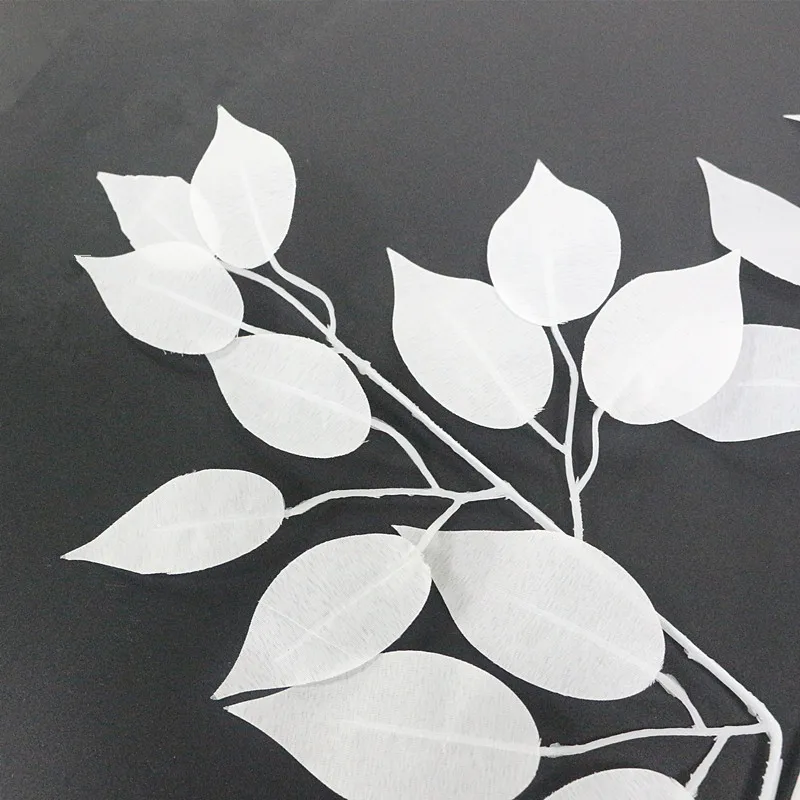 Flone Artificial Maple Leaf Branches Fake Maple Plant White Leaf Tree Branches Fake Flower Leaves Wedding Party Decor Plant  (2)