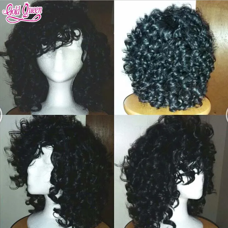 Top notch short curly full lace wigs & lace front wig unprocessed
