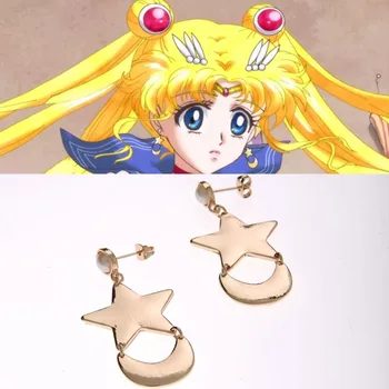 

Anime Sailor Moon cos cartoon Daily sweetness Xingyue earrings female star earring cosplay Halloween Costumes