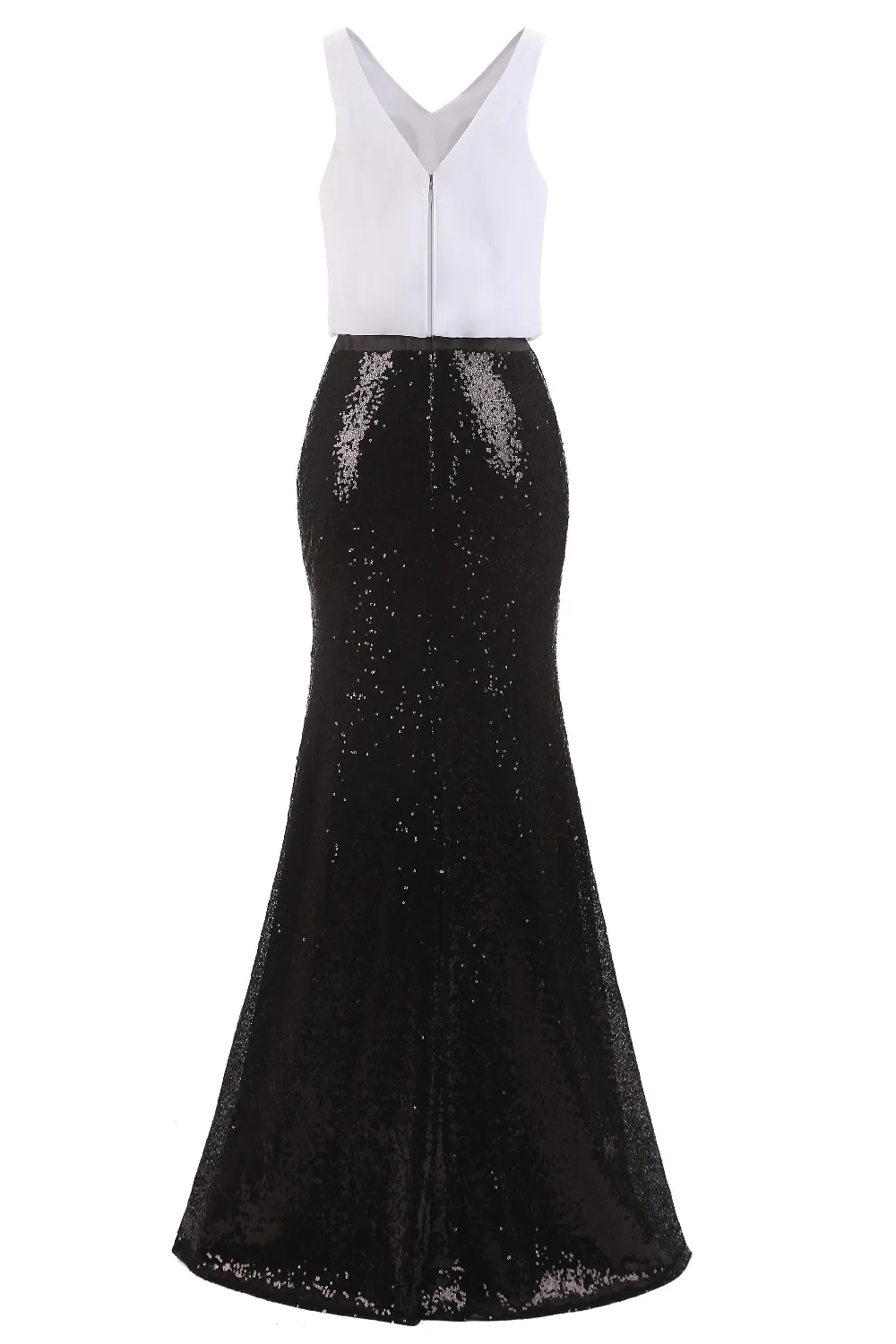 sequin skirt dress with chiffon top