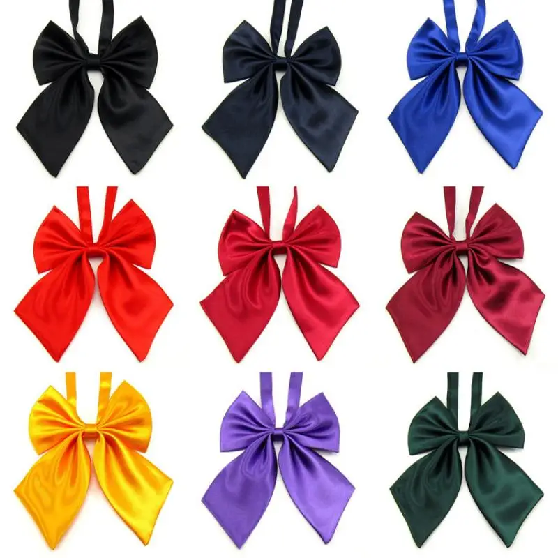 Fashion Ribbon Party Tie Flower Unisex Students Campus Solid Color Bow Tie