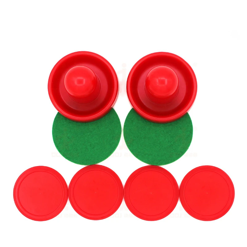 2pcs 76mm Paddles & 4pcs 51mm Pucks Air Hockey Pucks Table Handles