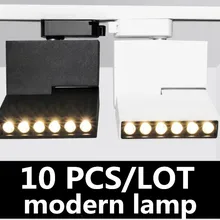 10 шт., 3 линии, 6 Вт, 12 Вт, складной светодиодный Трековый светильник, вращающийся светильник, COB Точечный светильник, потолочный светильник, несколько источников, для помещений