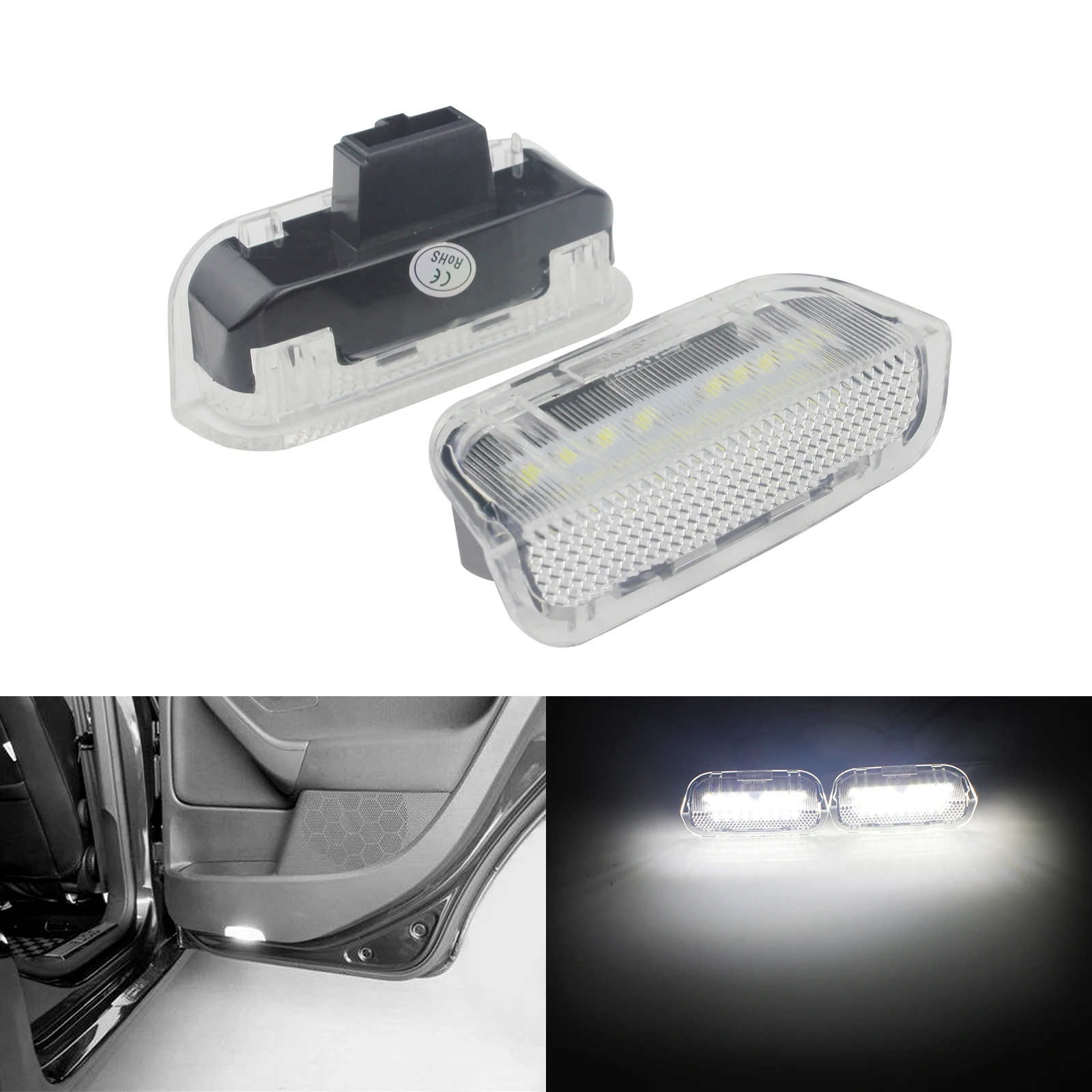 

ANGRONG 2X LED Footwell Courtesy Side Door Light For VW CC Eos Golf / GTI Jetta Passat Polo Sharan MK2 Scirocco Tiguan Touareg