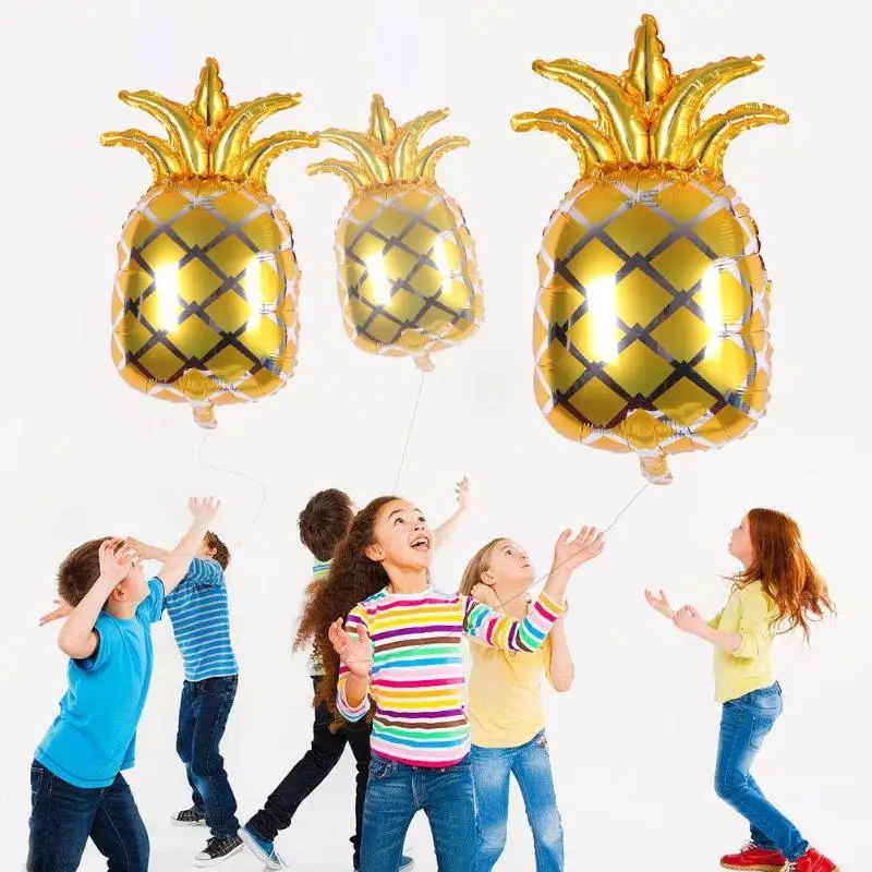 

Tropical Fruit Gold Pineapple Aluminum Foil Balloons Reusable Inflatable Balloon Birthday Wedding Ceremony Party Decor
