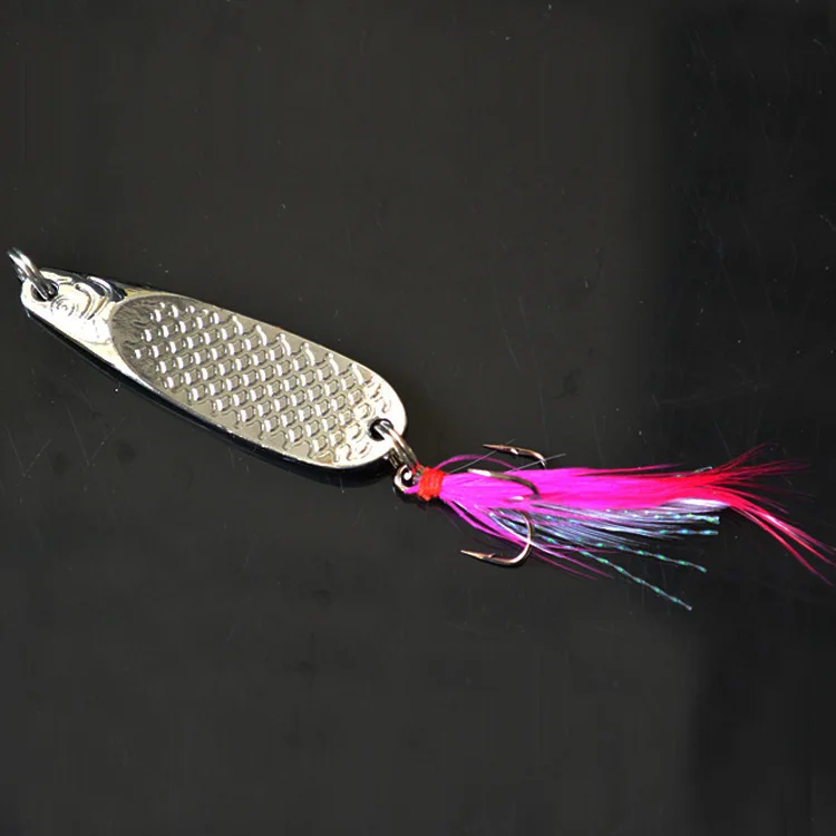 ArtificialFishingLureScaleSpoon12g52cmFishingSpoonLuresUnpaintedLureBodiesWith