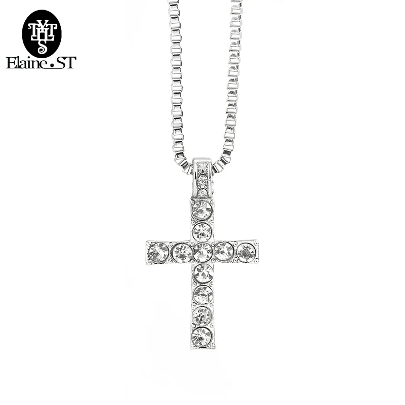 Ожерелье с подвеской в виде креста стиле хип хоп для мужчин и женщин|cross pendant